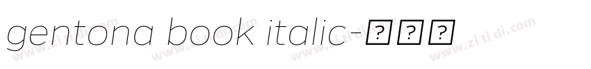 gentona book italic字体转换